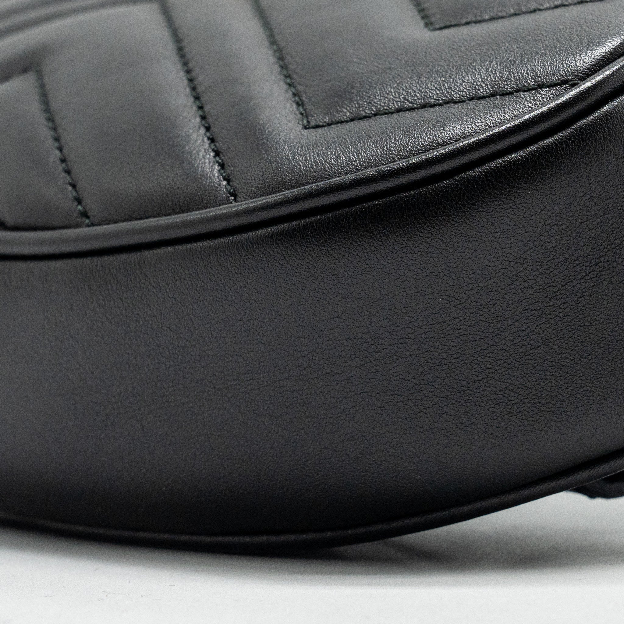 GUCCI GG MARMONT BELT BAG CALFSKIN BLACK GHW