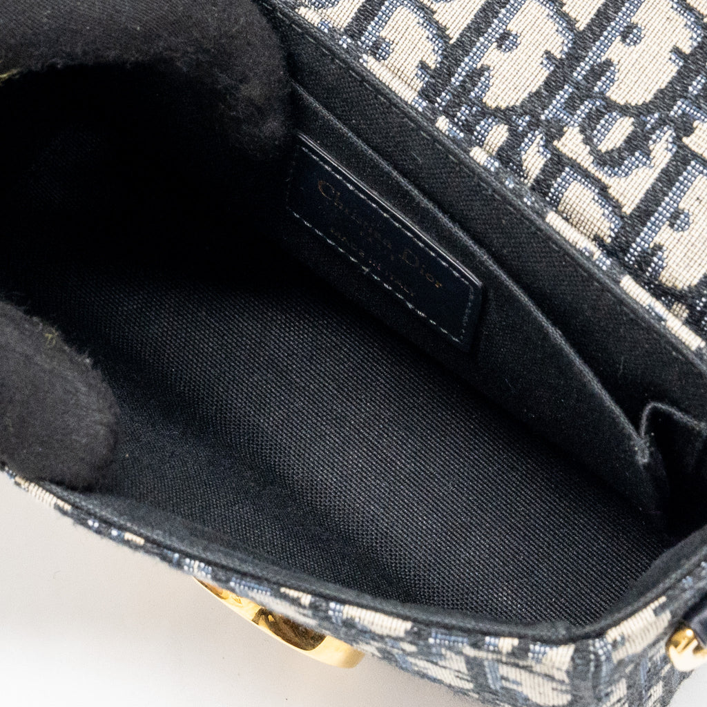 DIOR 30 MONTAIGNE BOX BLUE OBLIQUE JACQUARD GHW