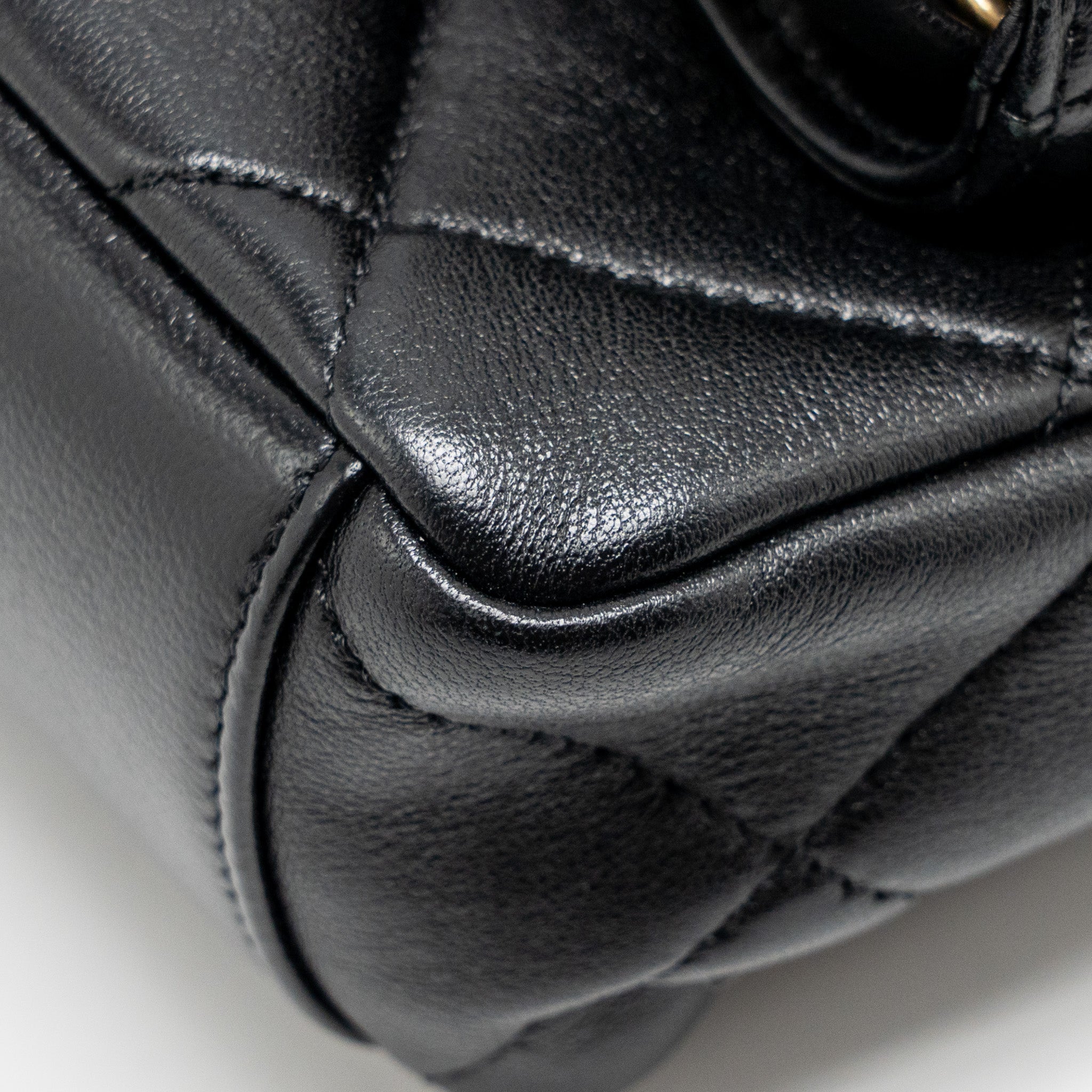 CHANEL LARGE HOBO BAG LAMBSKIN BLACK GHW (MICROCHIP)
