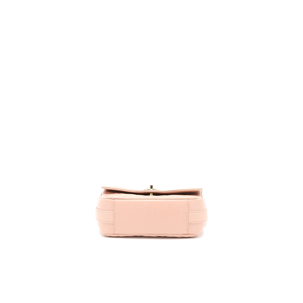 CHANEL SEASONAL FLAP BAG AGED CALFSKIN PINK LGHW