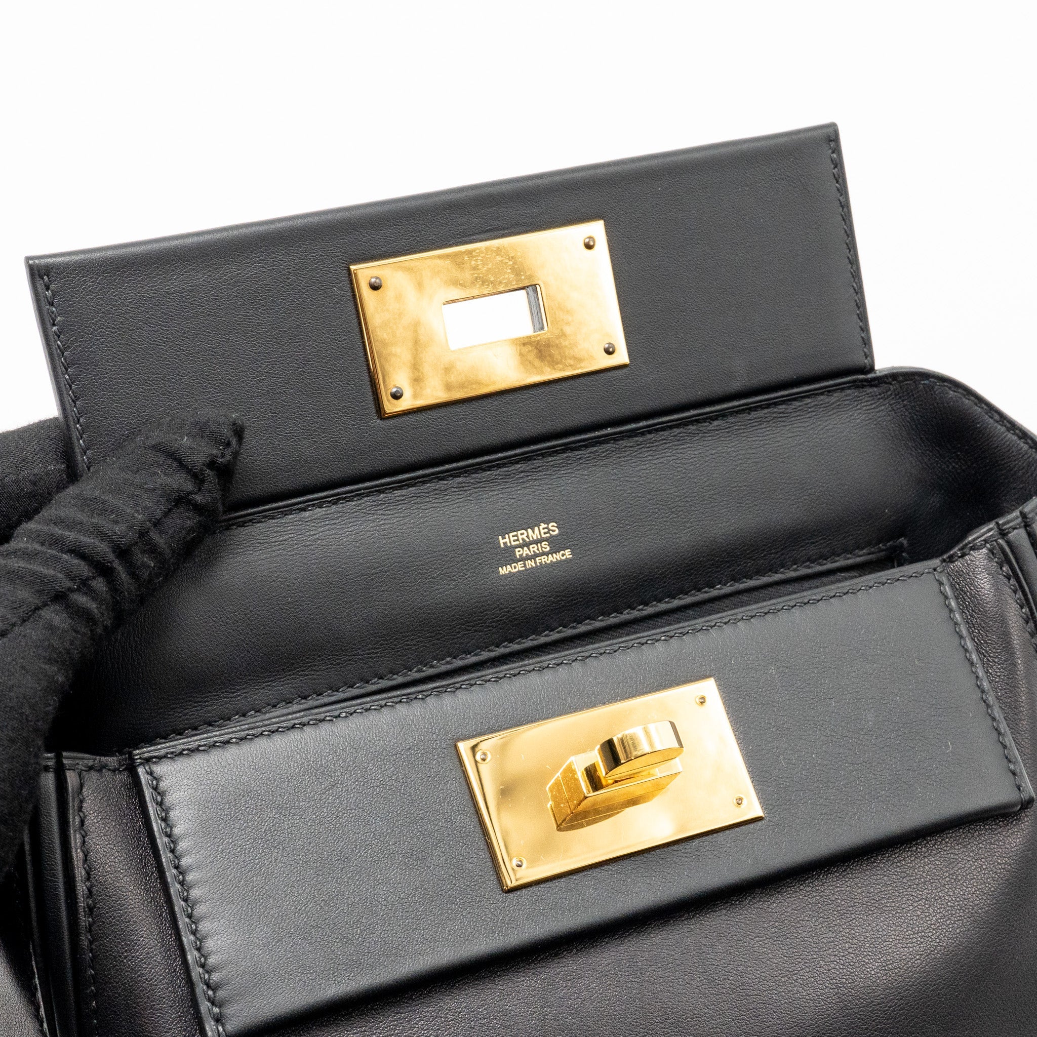 HERMES MINI 24/24 2424-21 BAG SWIFT/VOLUPTO BLACK GHW