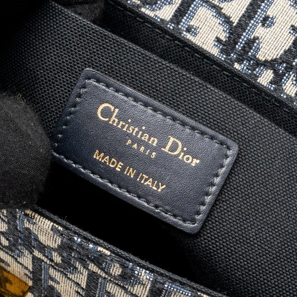 DIOR 30 MONTAIGNE BOX BLUE OBLIQUE JACQUARD GHW
