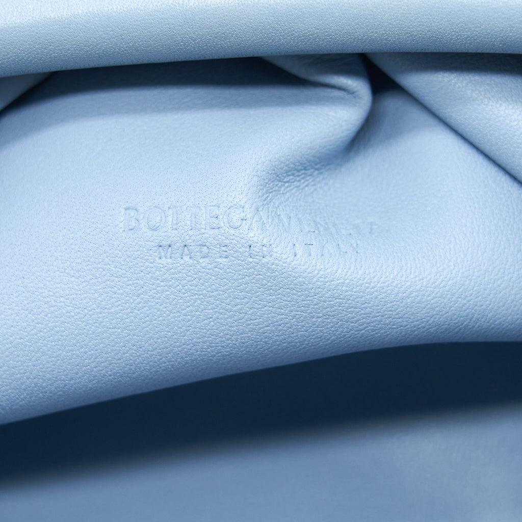 BOTTEGA VENETA MINI POUCH ICE BLUE