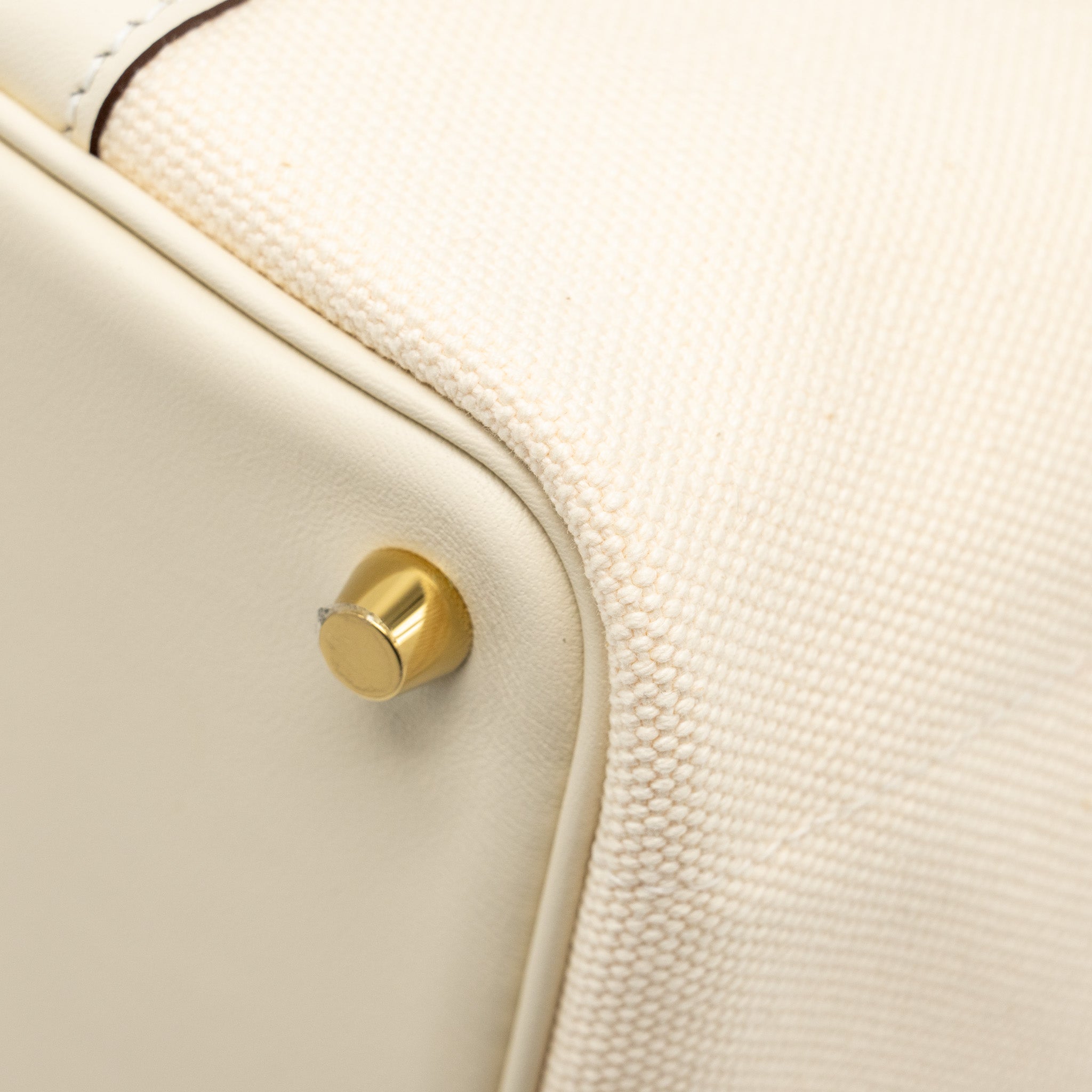 HERMES PICOTIN CARGO 18 LOCK BAG SWIFT / TOILE CANVAS NATA GHW