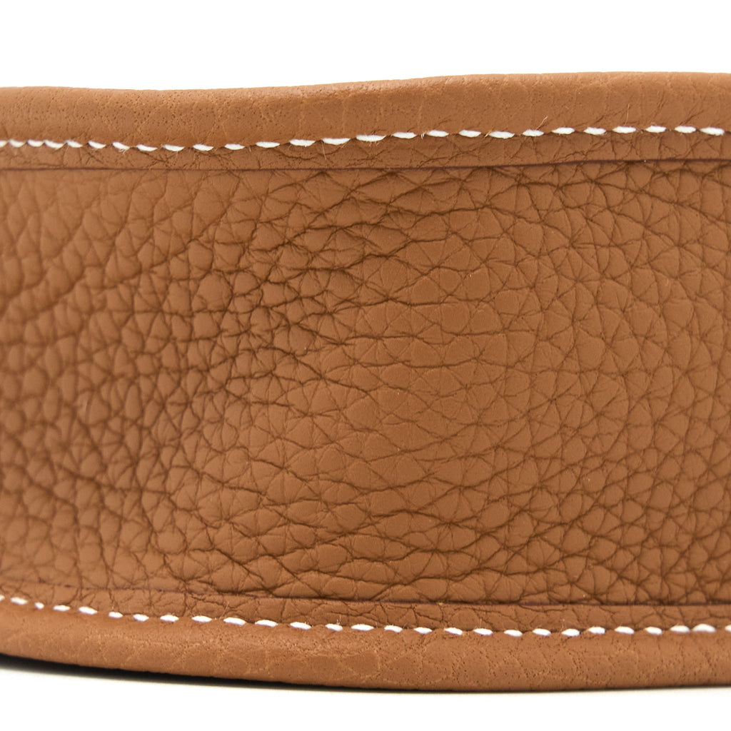 HERMES MINI EVELYN CLEMENCE GOLD WITH GOLD-BLANC STRAP SHW