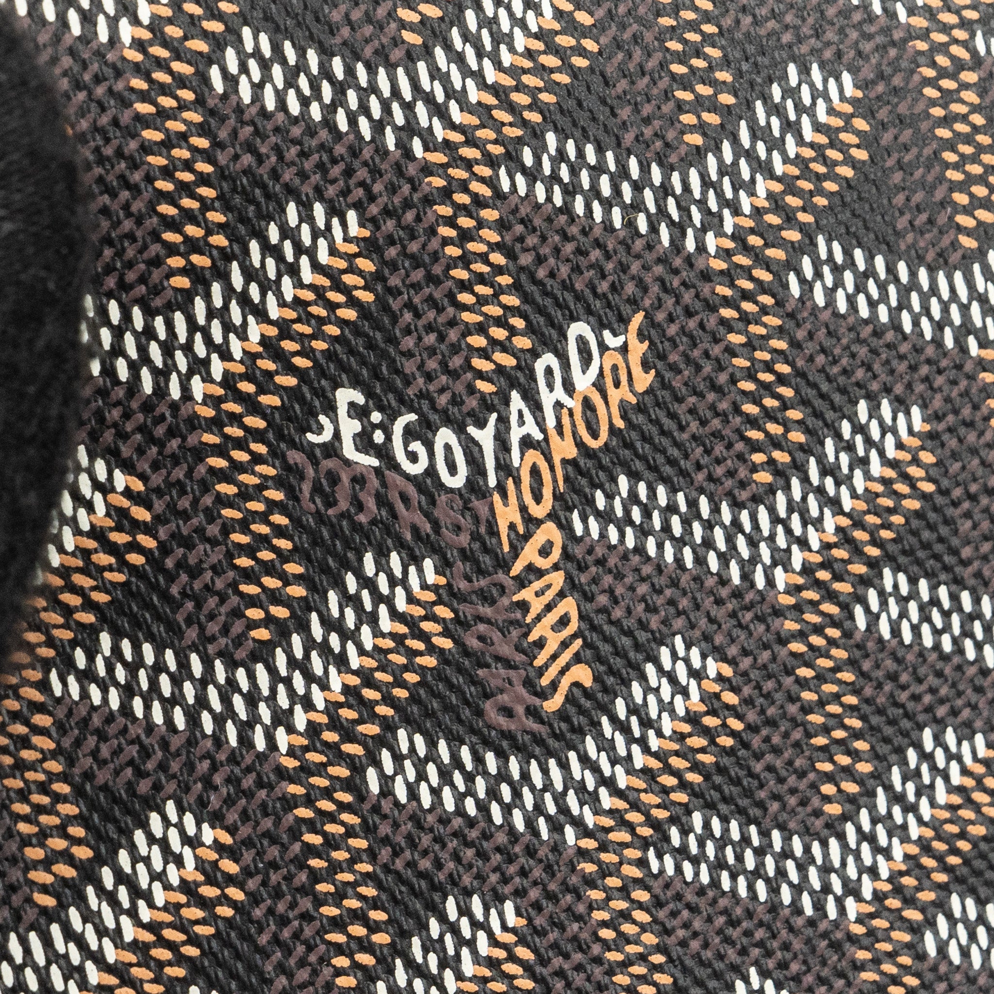 GOYARD BELVEDERE MM MESSANGER BAG GOYARDLINE CANVAS / CALFSKIN BLACK SHW