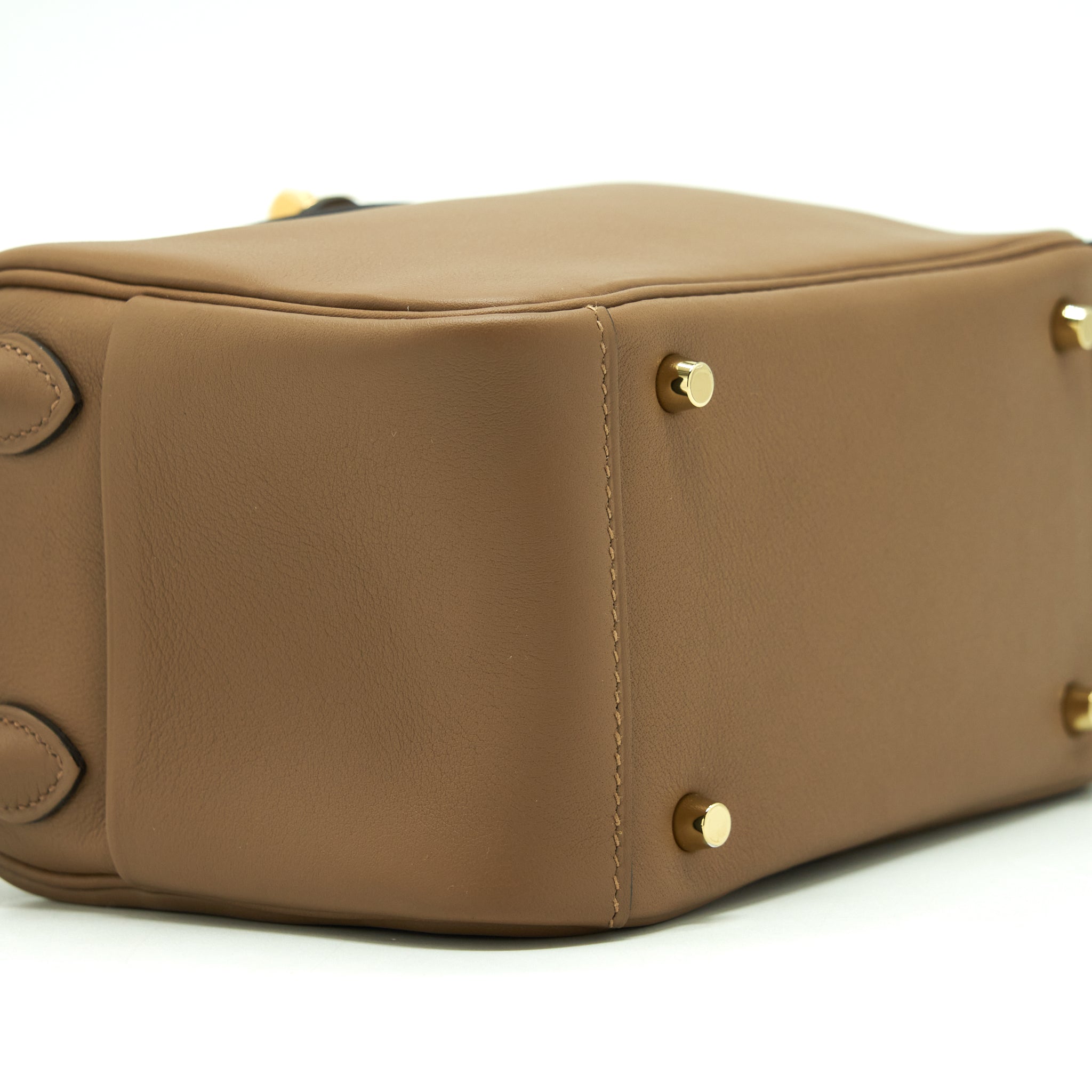 HERMES MINI LINDY SWIFT ALEZAN/BISCUIT GHW