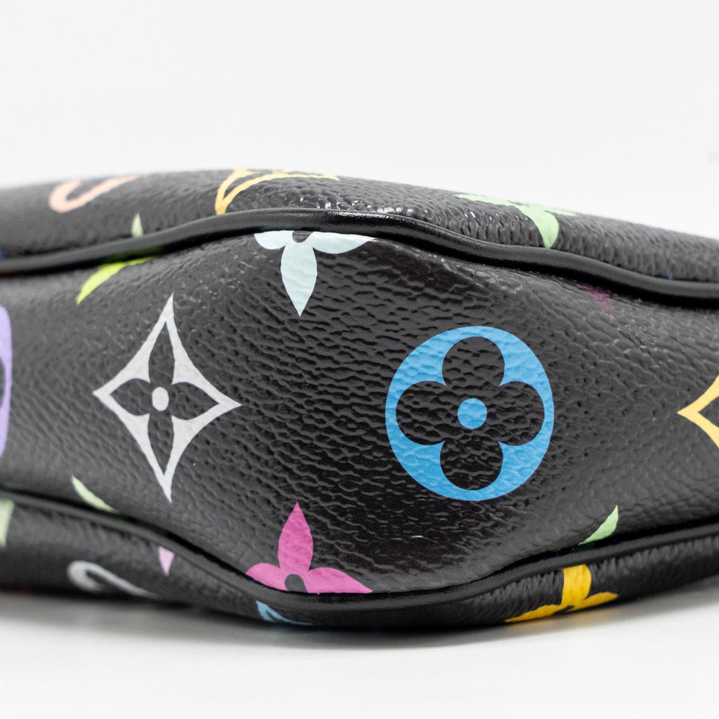 LOUIS VUITTON X TAKASHI MURAKAMI POCHETTE ACCESSORIES MULTICOLOUR MONOGRAM CANVAS BLACK SHW