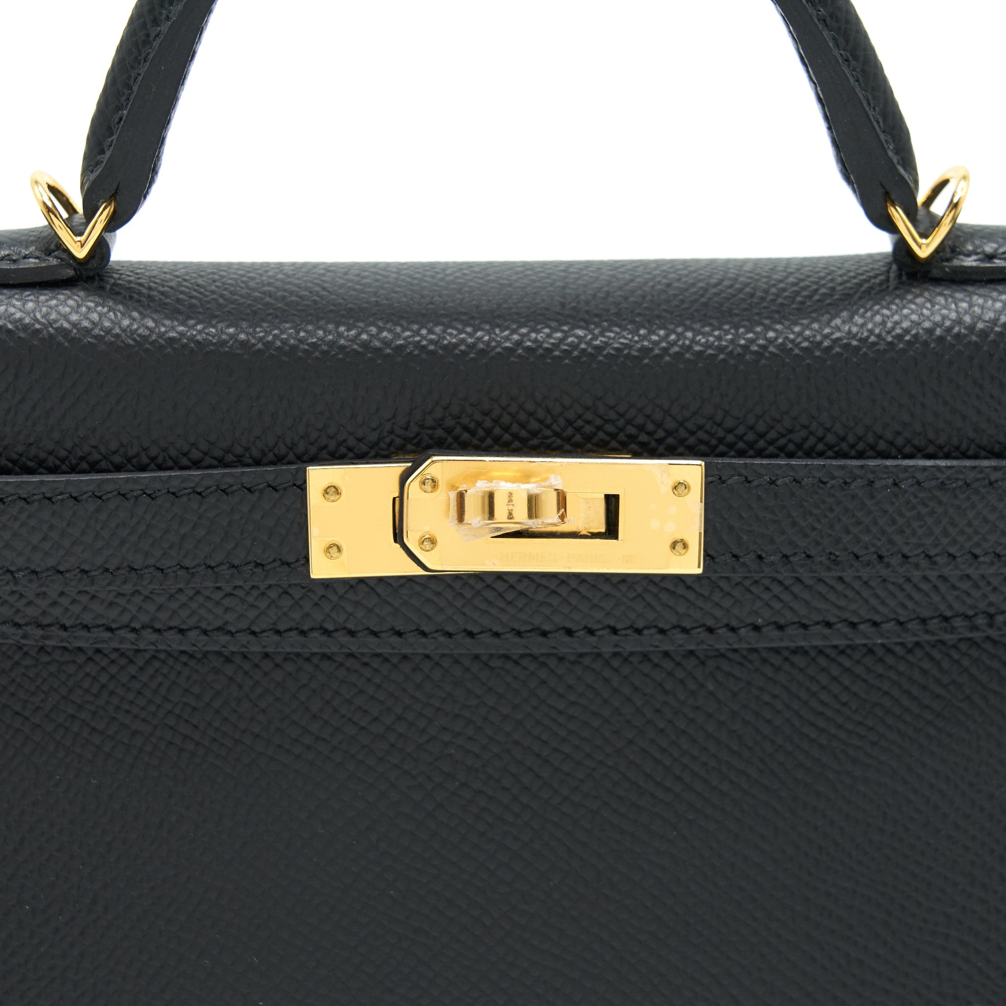 HERMES MINI KELLY Ⅱ EPSOM BLACK GHW