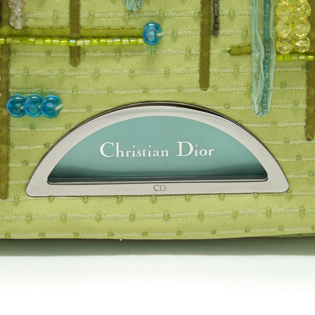 DIOR VINTAGE SHOULDER BAG FABRIC/PATENT MULTICOLOUR SHW