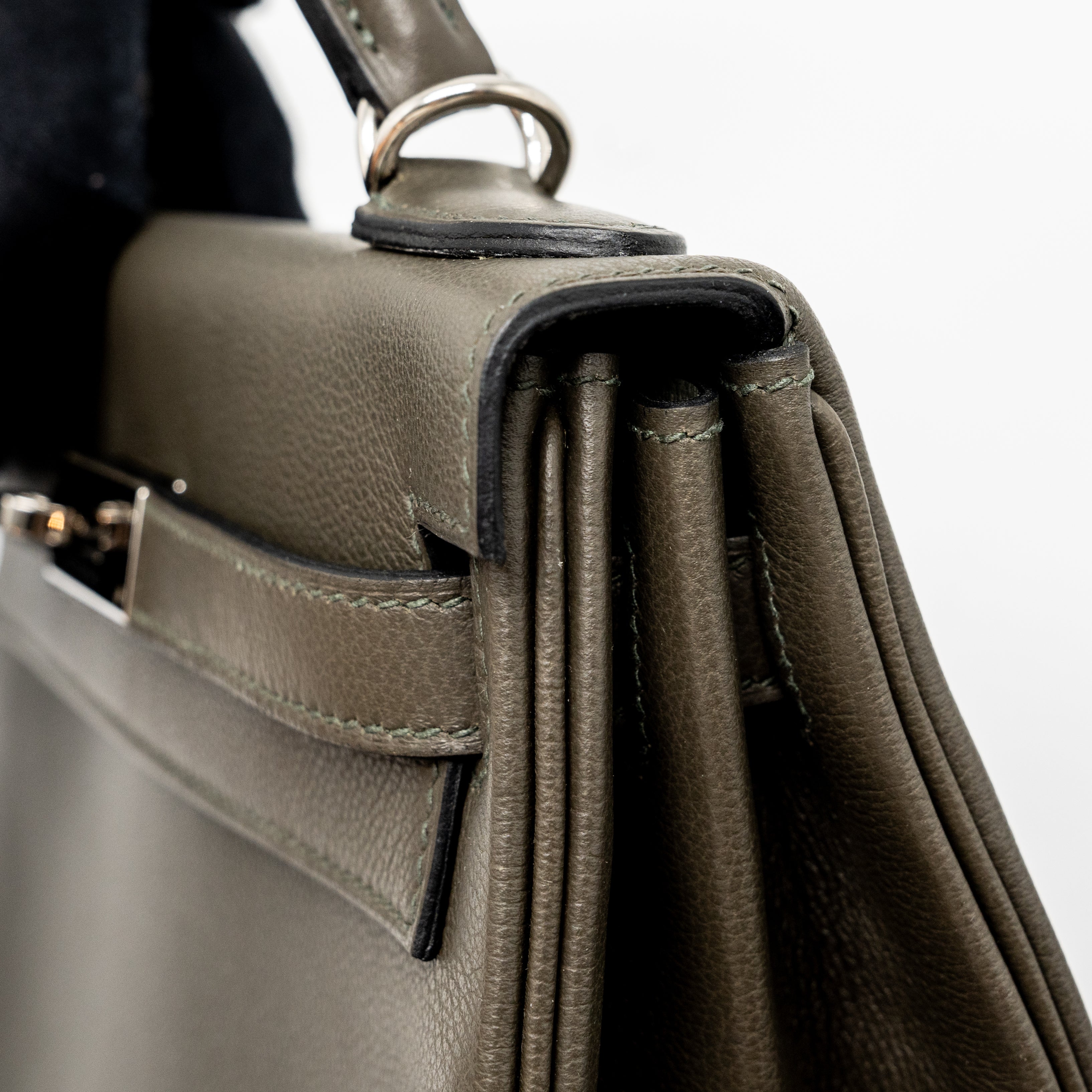 HERMES KELLY 28 EVERCOLOR VERT DE GRIS SHW