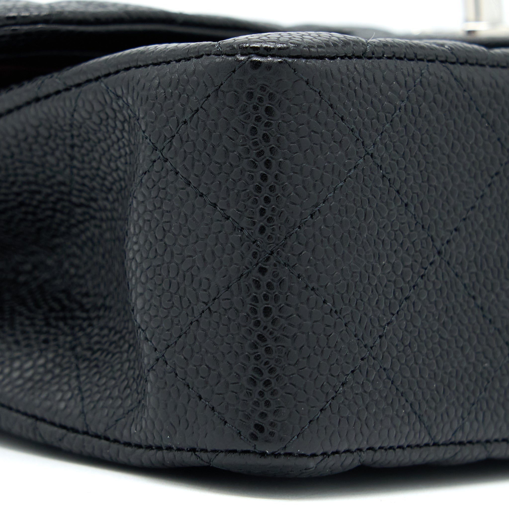 CHANEL SMALL CLASSIC FLAP BAG CAVIAR BLACK SHW(MICROCHIP)