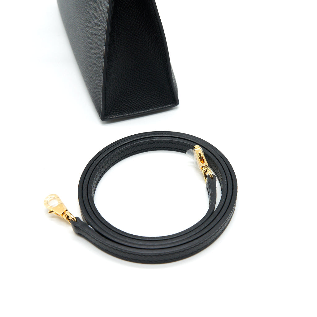 HERMES MINI KELLY Ⅱ EPSOM BLACK GHW