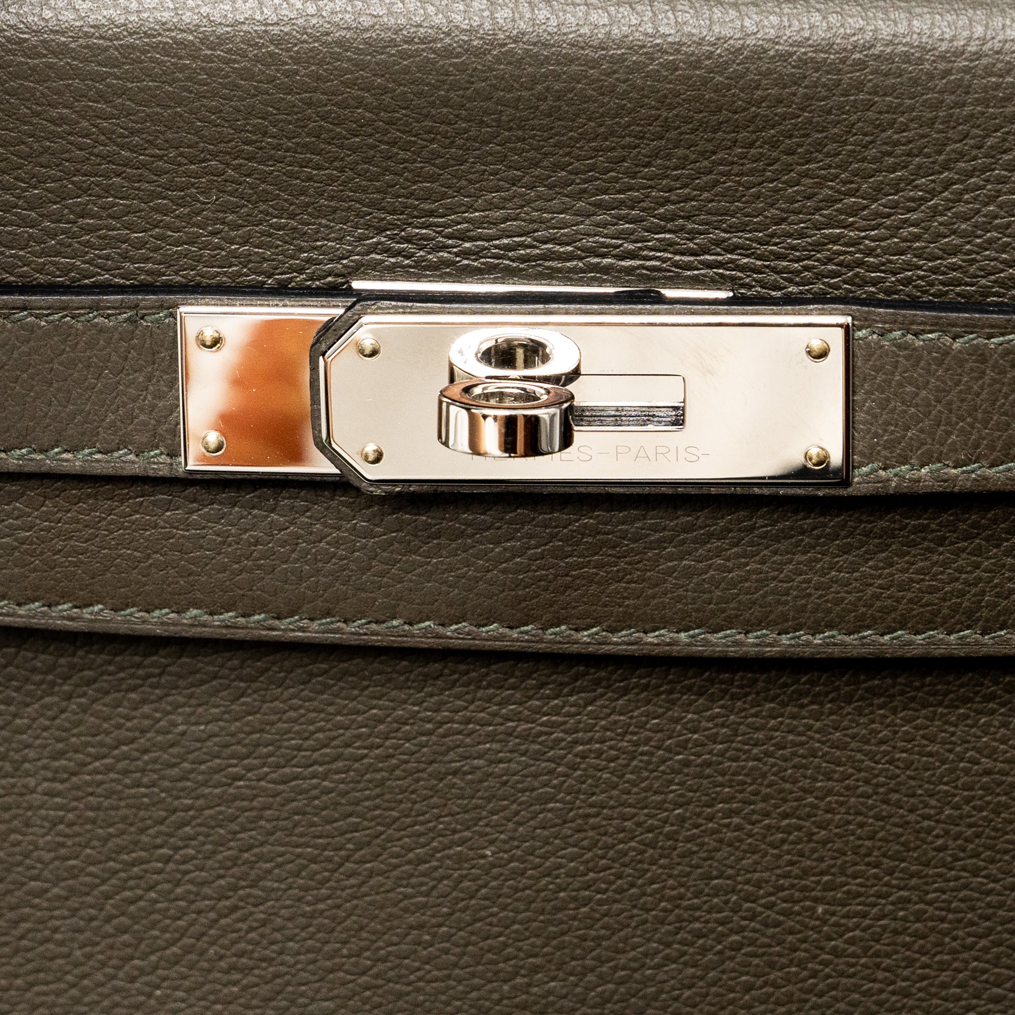 HERMES KELLY 28 EVERCOLOR VERT DE GRIS SHW