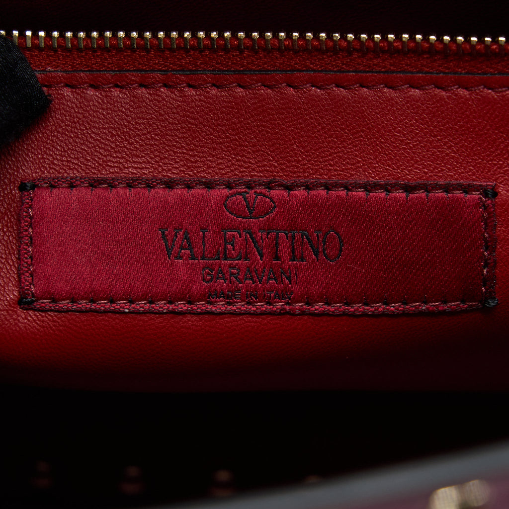 VALENTINO ROCKSTUD SPIKE BAG NAPA PINK GHW