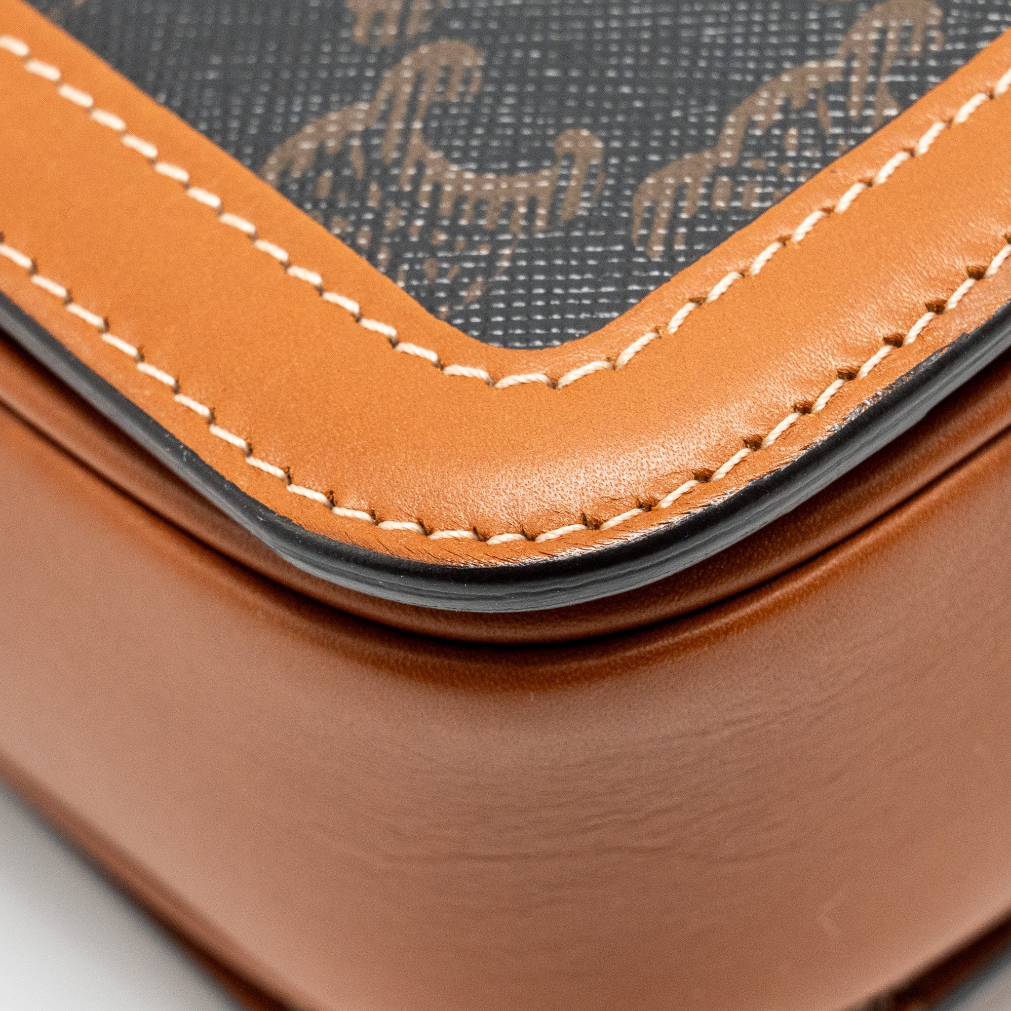 CELINE TEEN TRIOMPHE BAG IN TRIOMPHE CANVAS / CALFSKIN BROWN / MULTICOLOUR GHW