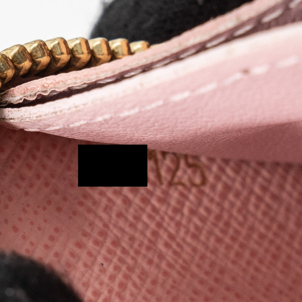 LOUIS VUITTON CLEMENCE LONG WALLET MONOGRAM CANVAS ROSE BALLERINE GHW