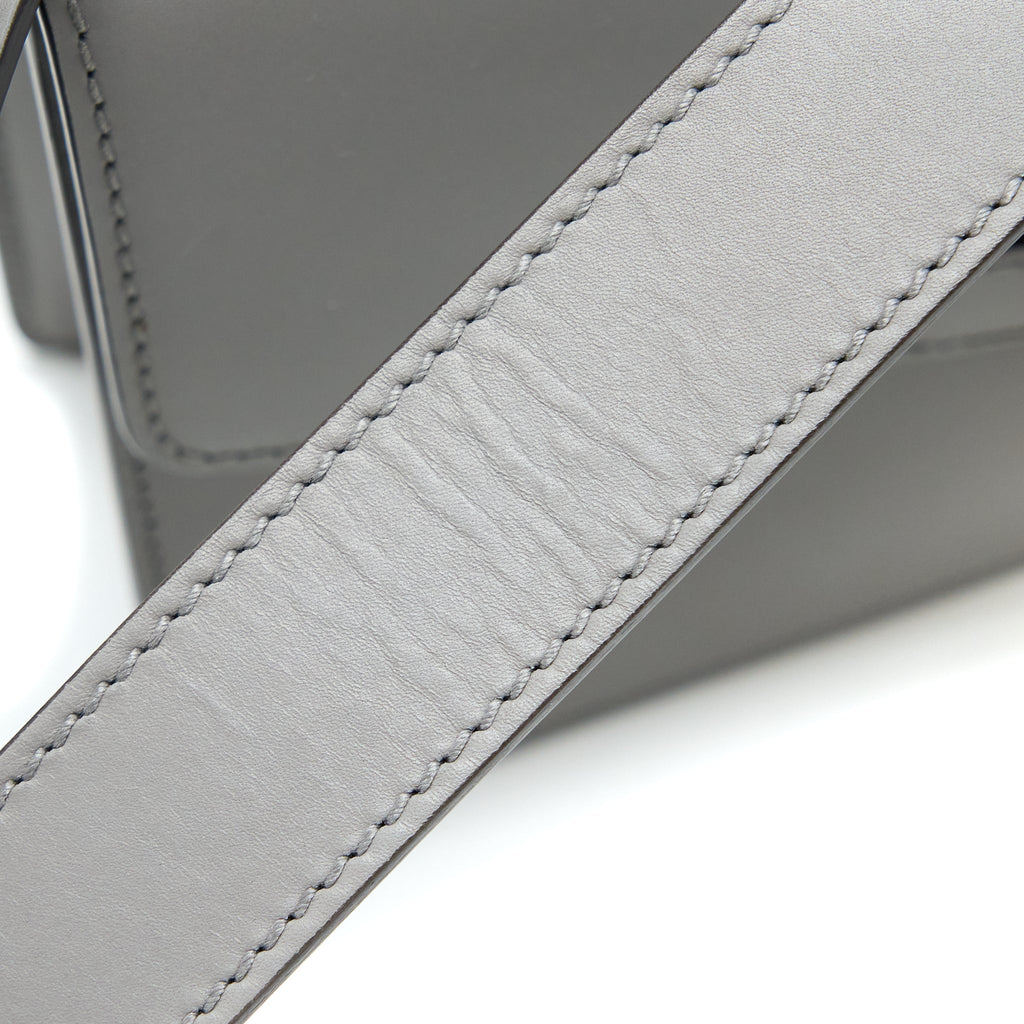 GUCCI SMALL SYLVIE SHOULDER BAG CALFSKIN GREY GHW