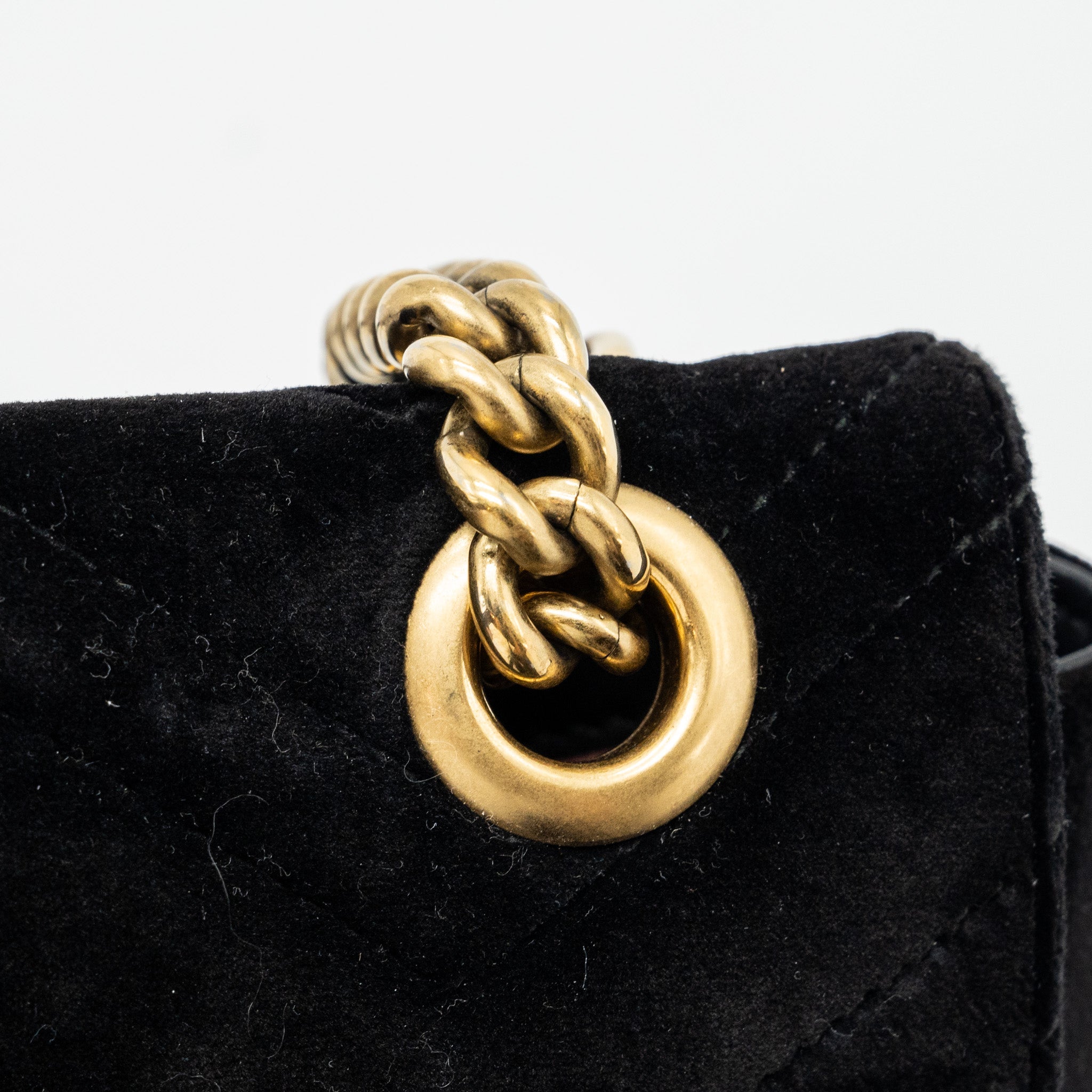 GUCCI MINI MARMONT VELVET BLACK GHW