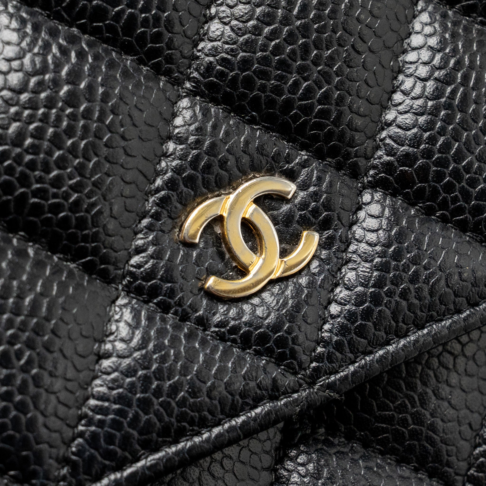 CHANEL CLASSIC WALLET ON CHAIN CAVIAR BLACK GHW