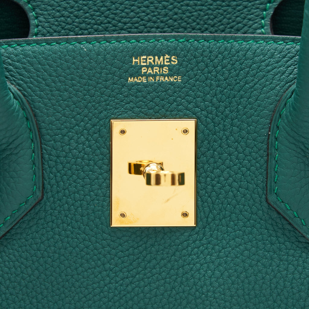 HERMES BIRKIN 30 TOGO Z6 MALACHITE GHW