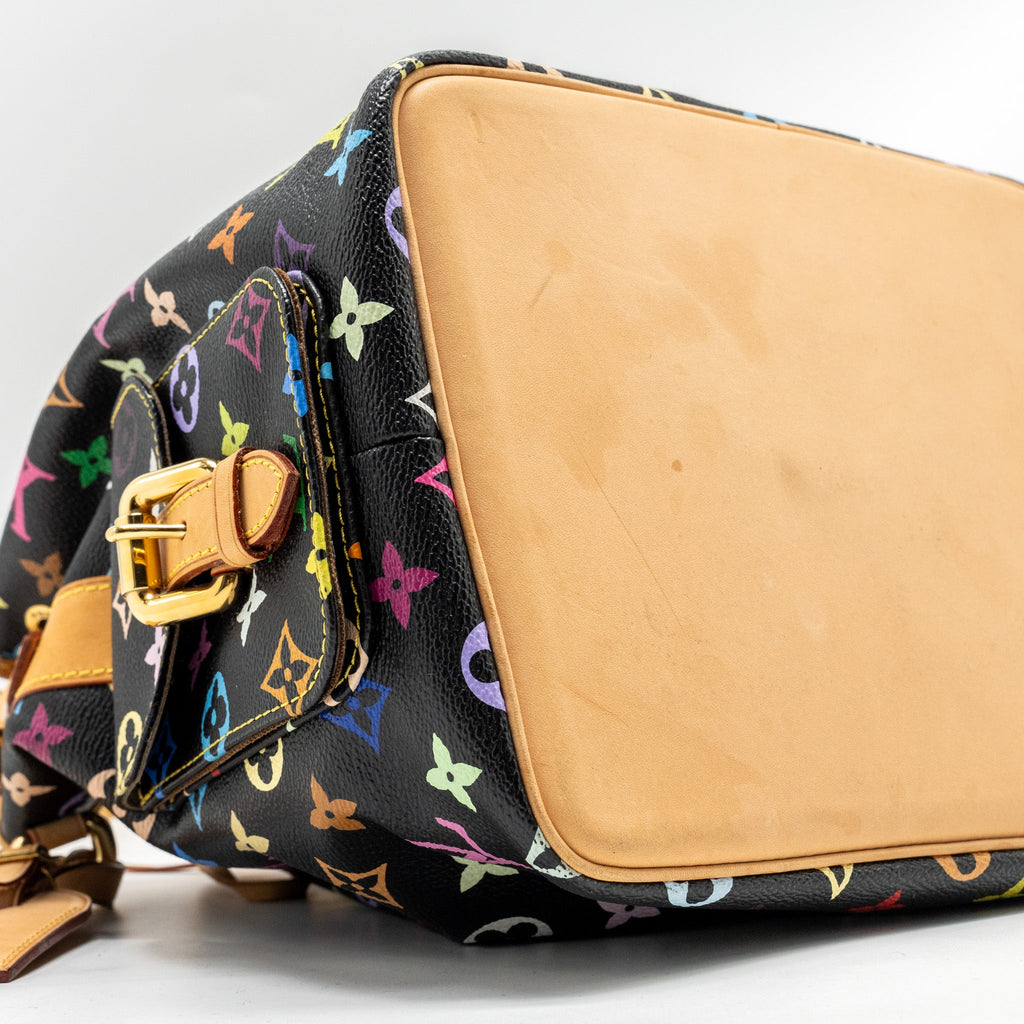LOUIS VUITTON PETIT NOE BLACK MULTICOLOUR MONOGRAM CANVAS GHW