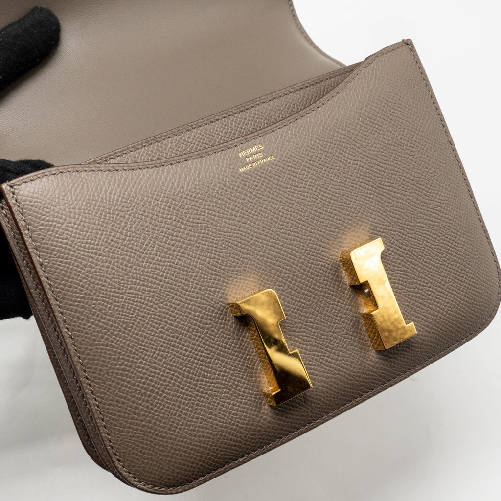 HERMES MINI CONSTANCE EPSOM GRIS ETAIN GHW