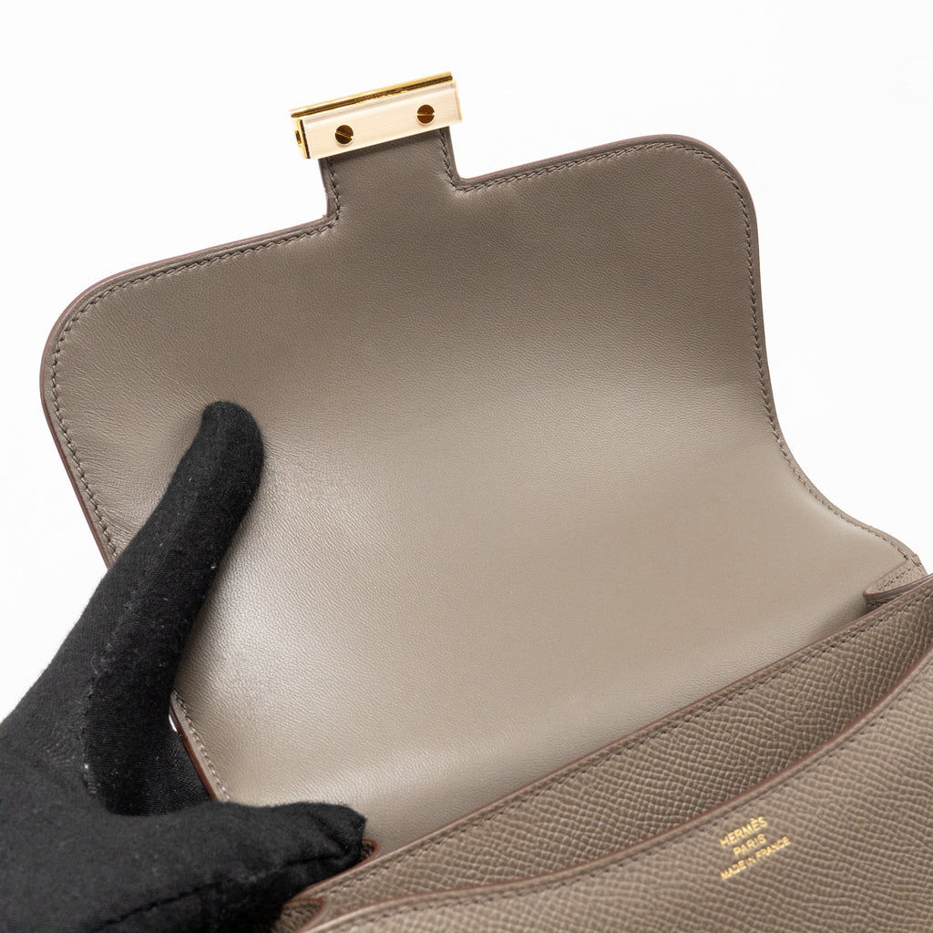HERMES MINI CONSTANCE EPSOM GRIS ETAIN GHW