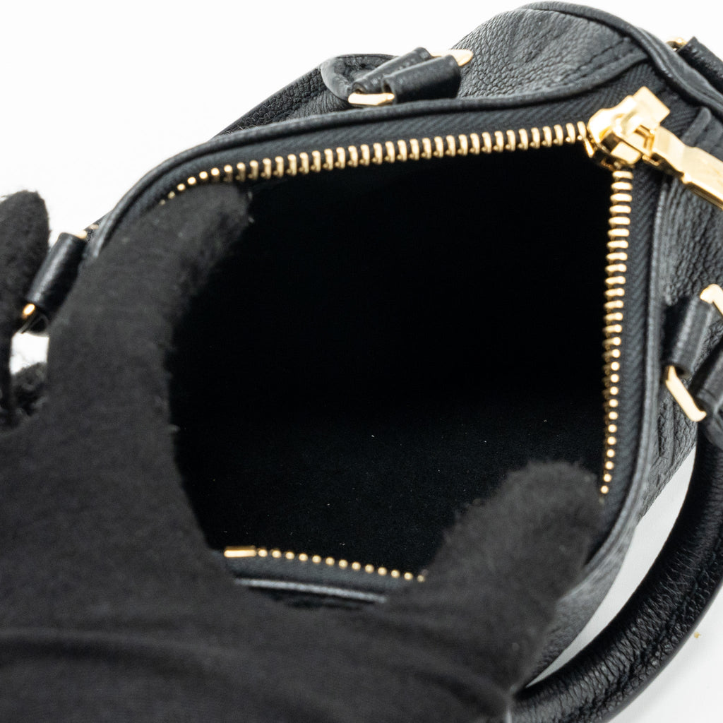 LOUIS VUITTON NANO SPEEDY MONOGRAM EMPREINTE BLACK GHW(NEW VERSION)