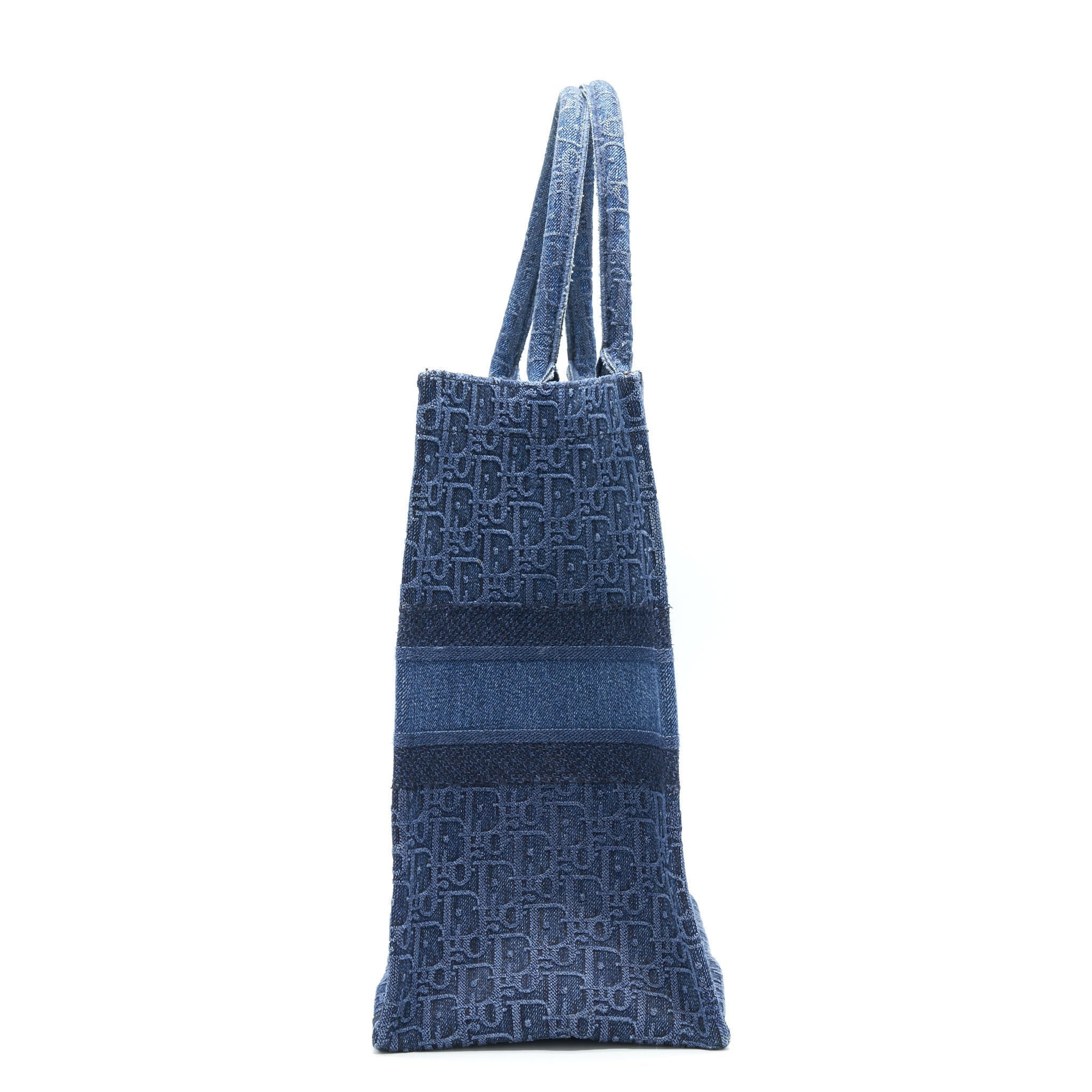 DIOR DENIM DIOR LOGO PRINT BOOK TOTE