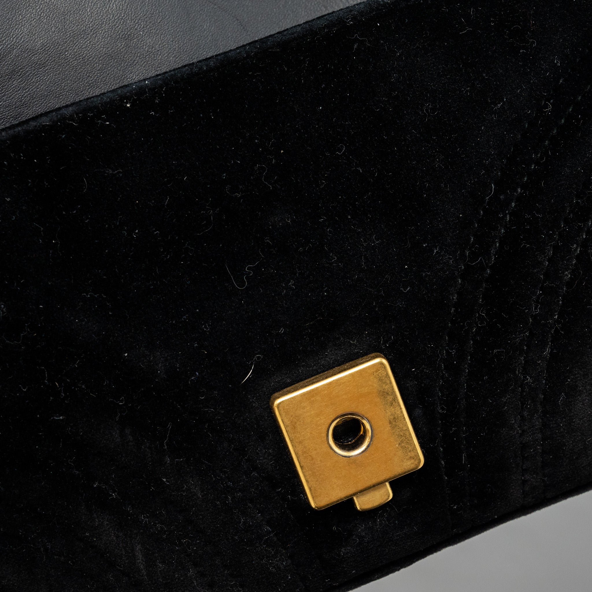 GUCCI MINI MARMONT VELVET BLACK GHW