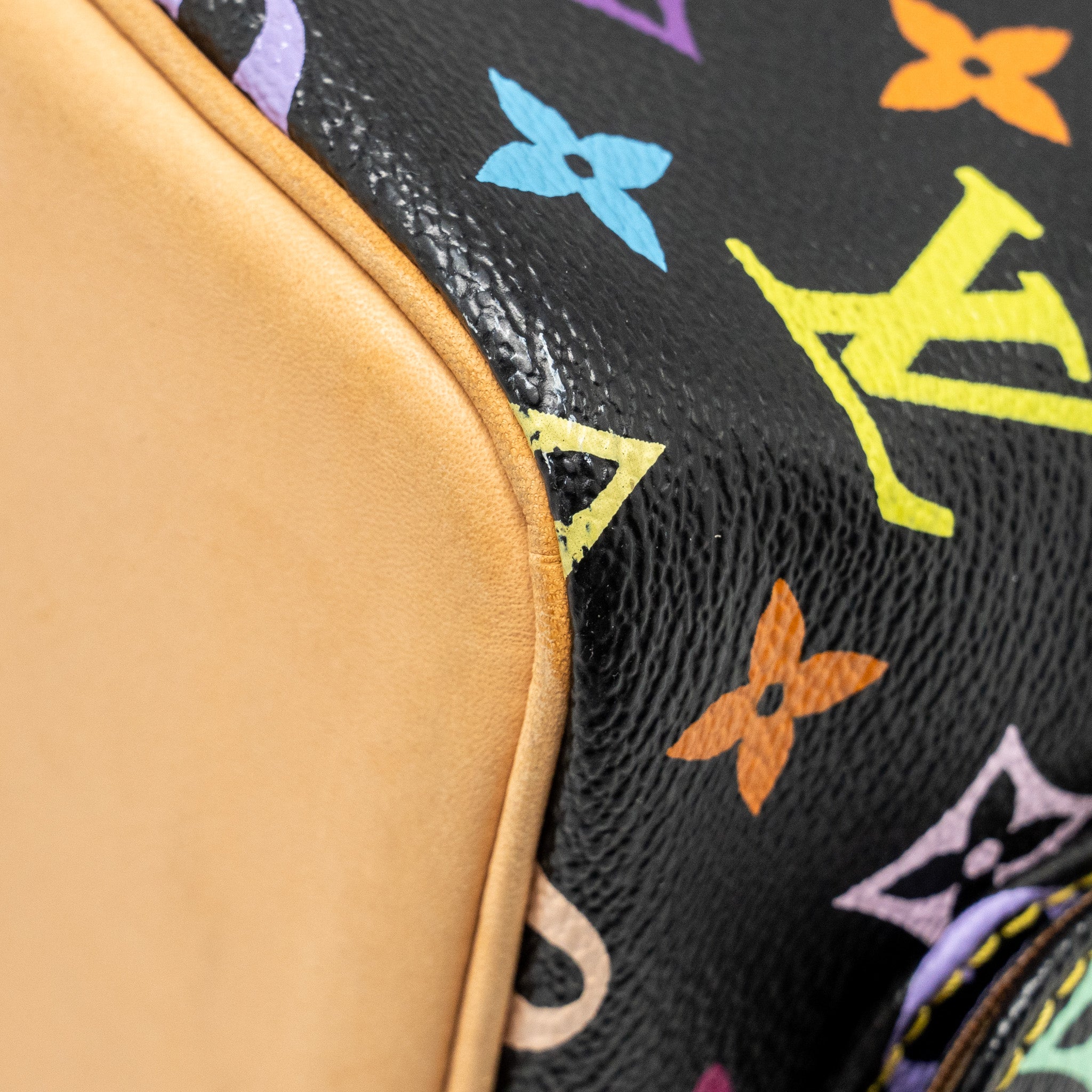 LOUIS VUITTON PETIT NOE BLACK MULTICOLOUR MONOGRAM CANVAS GHW