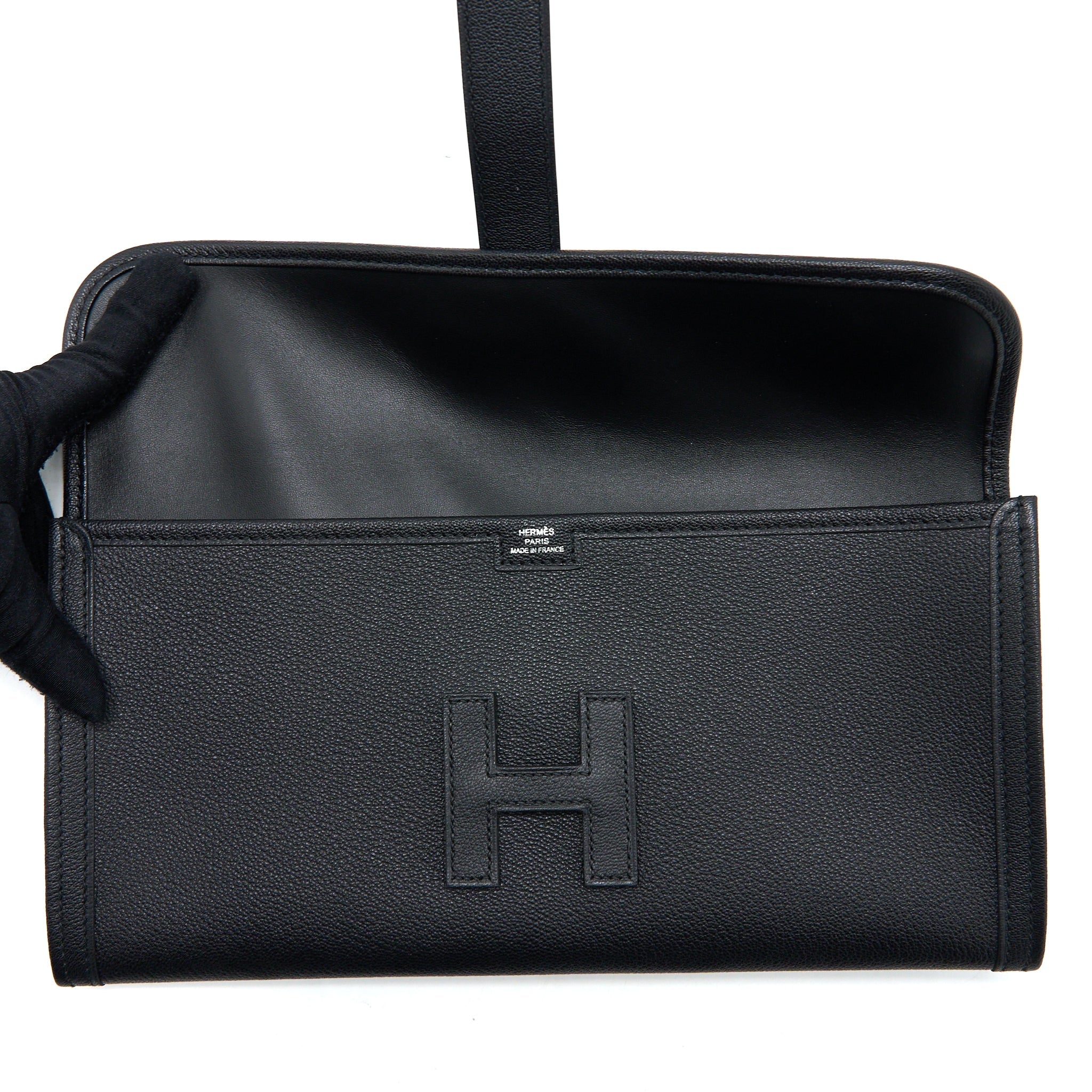 HERMES JIGE ELAN 29 CHÈVRE CHANDRA BLACK