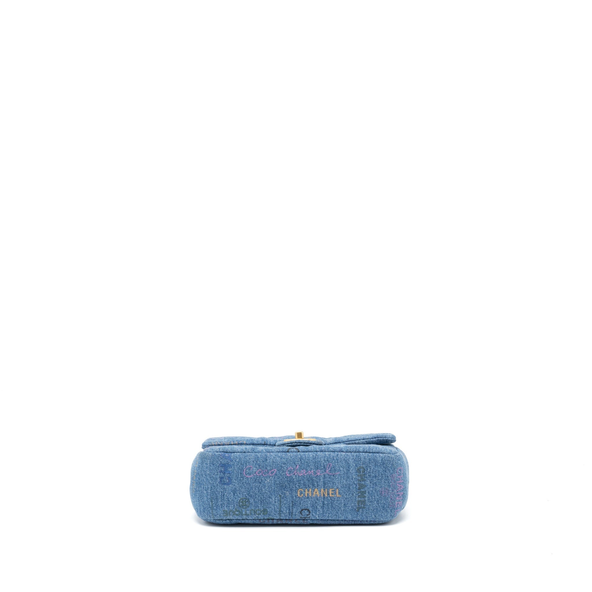 CHANEL 22P BLUE DENIM FLAP BAG DENIM BLUE BRUSHED GHW (MICROCHIP)
