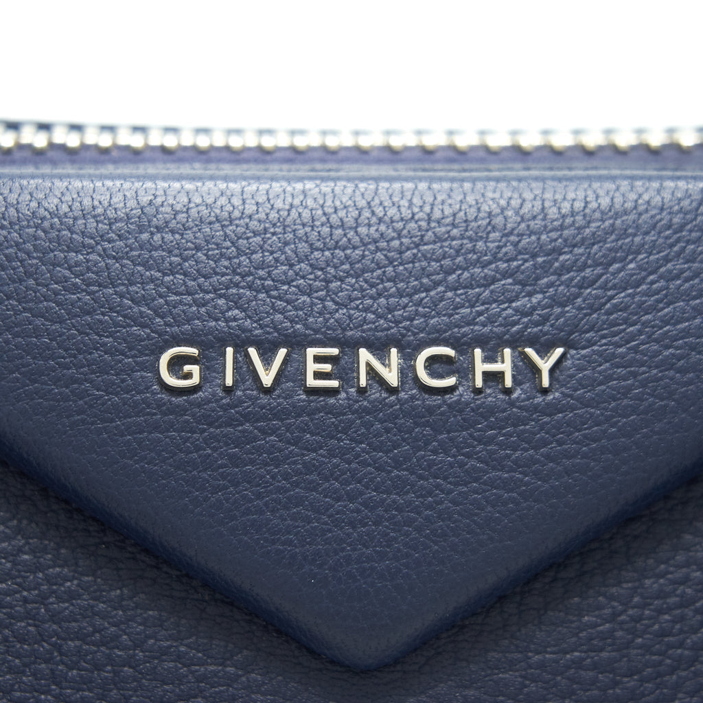 GIVENCHY SMALL ANTIGONA TOTE BAG NAVY SHW