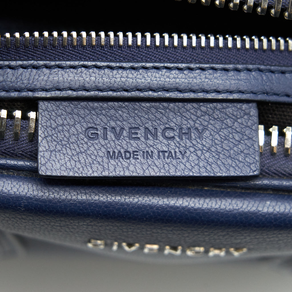 GIVENCHY SMALL ANTIGONA TOTE BAG NAVY SHW