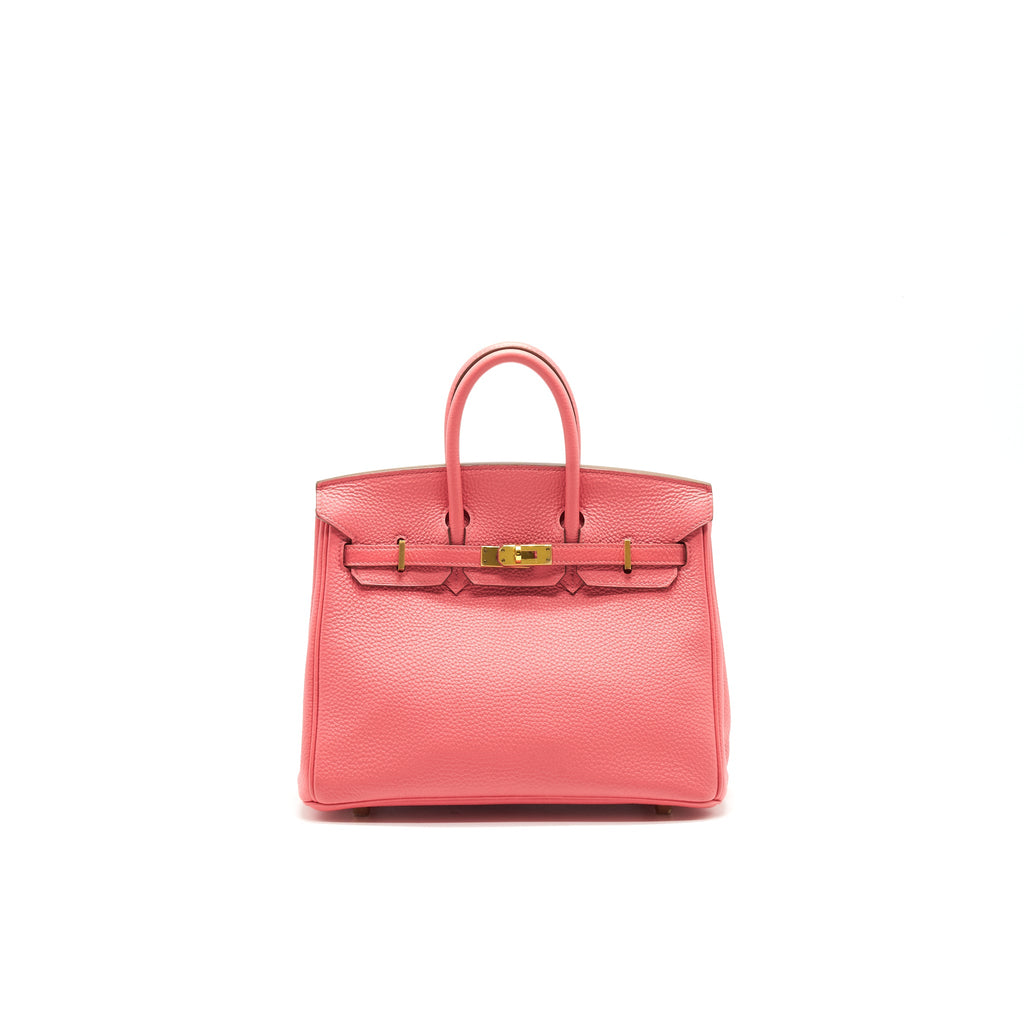 HERMES BIRKIN TOGO 25 ROSE LIPSTICK GHW