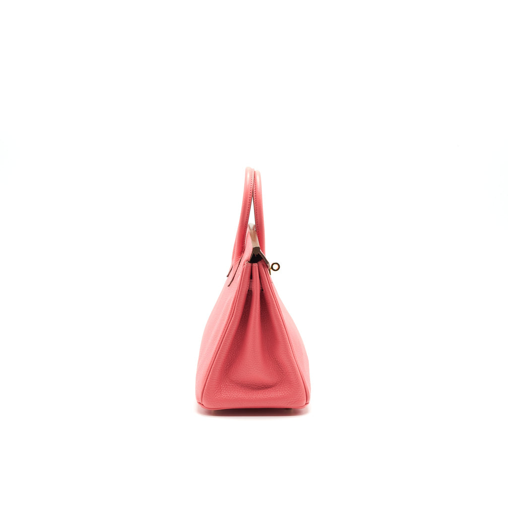 HERMES BIRKIN TOGO 25 ROSE LIPSTICK GHW