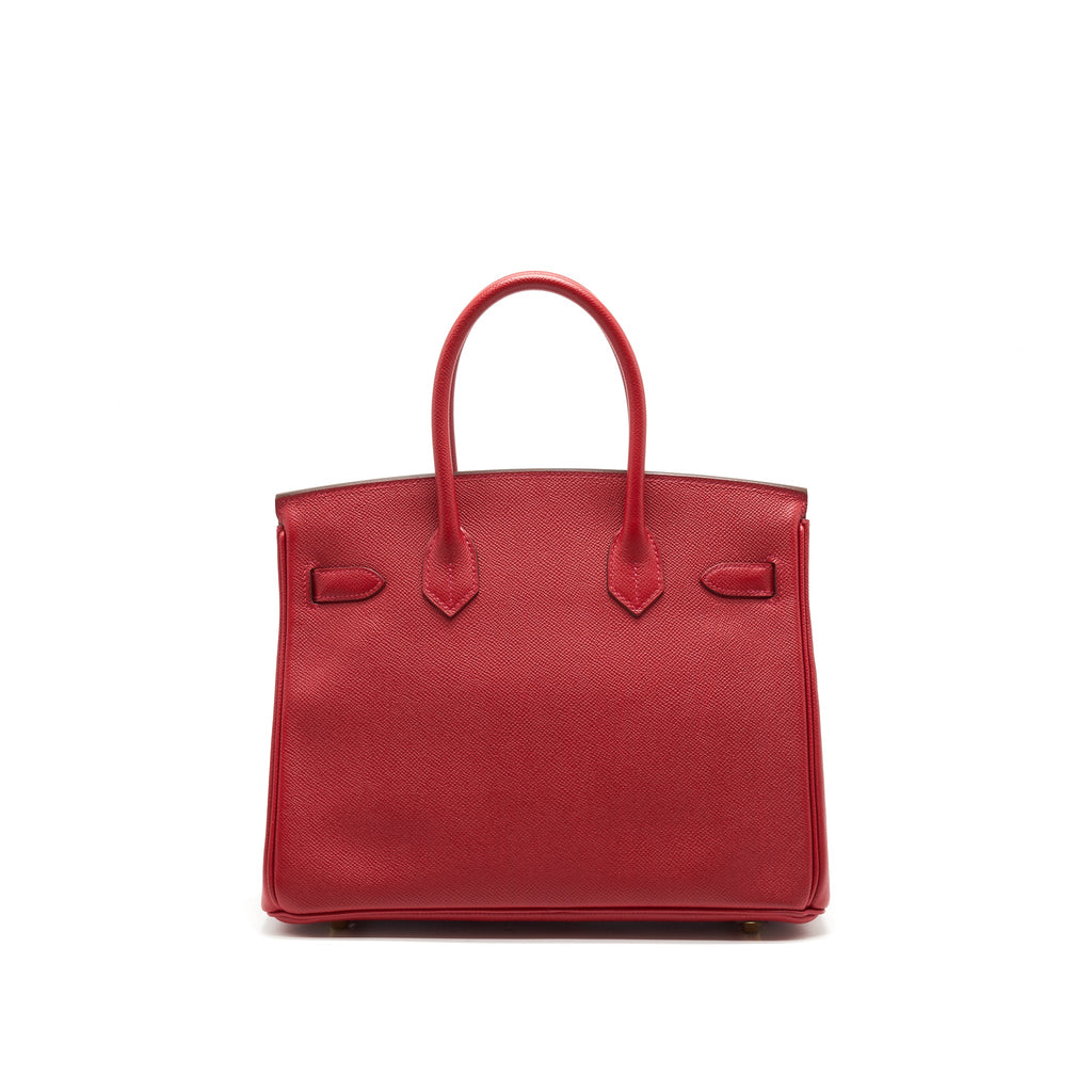 HERMES BIRKIN 30 Q5 ROUGE CASAQUE GOLD HARDWARE
