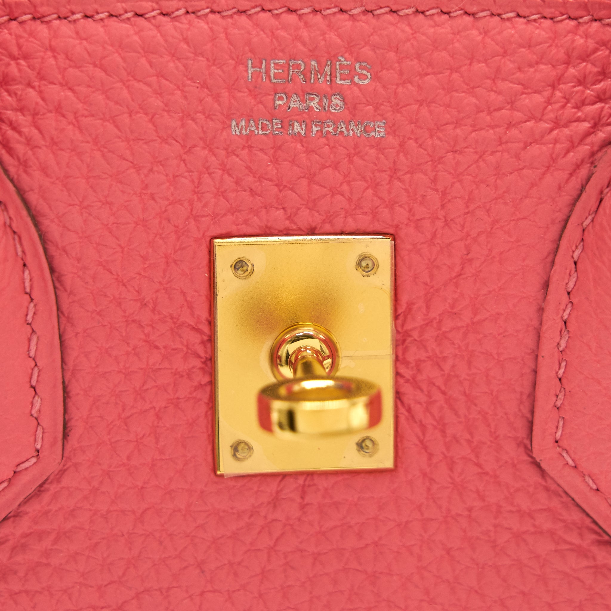HERMES BIRKIN TOGO 25 ROSE LIPSTICK GHW