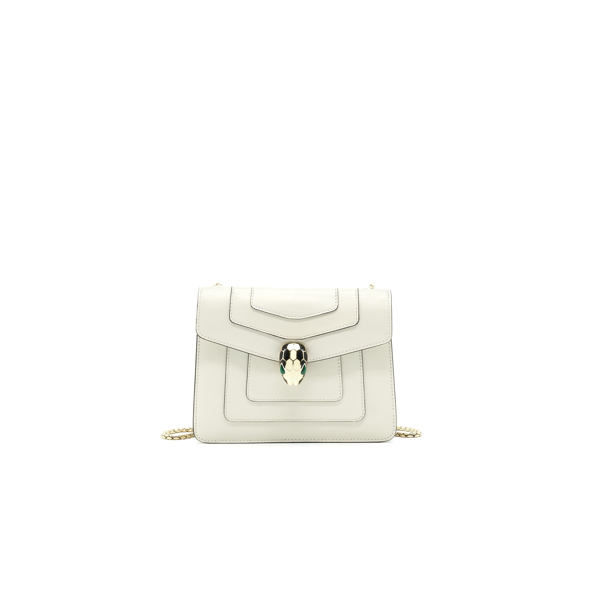BVLGARI SERPENTI FOREVER CROSSBODY BAG WHITE