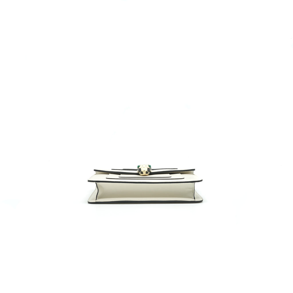 BVLGARI SERPENTI FOREVER CROSSBODY BAG WHITE