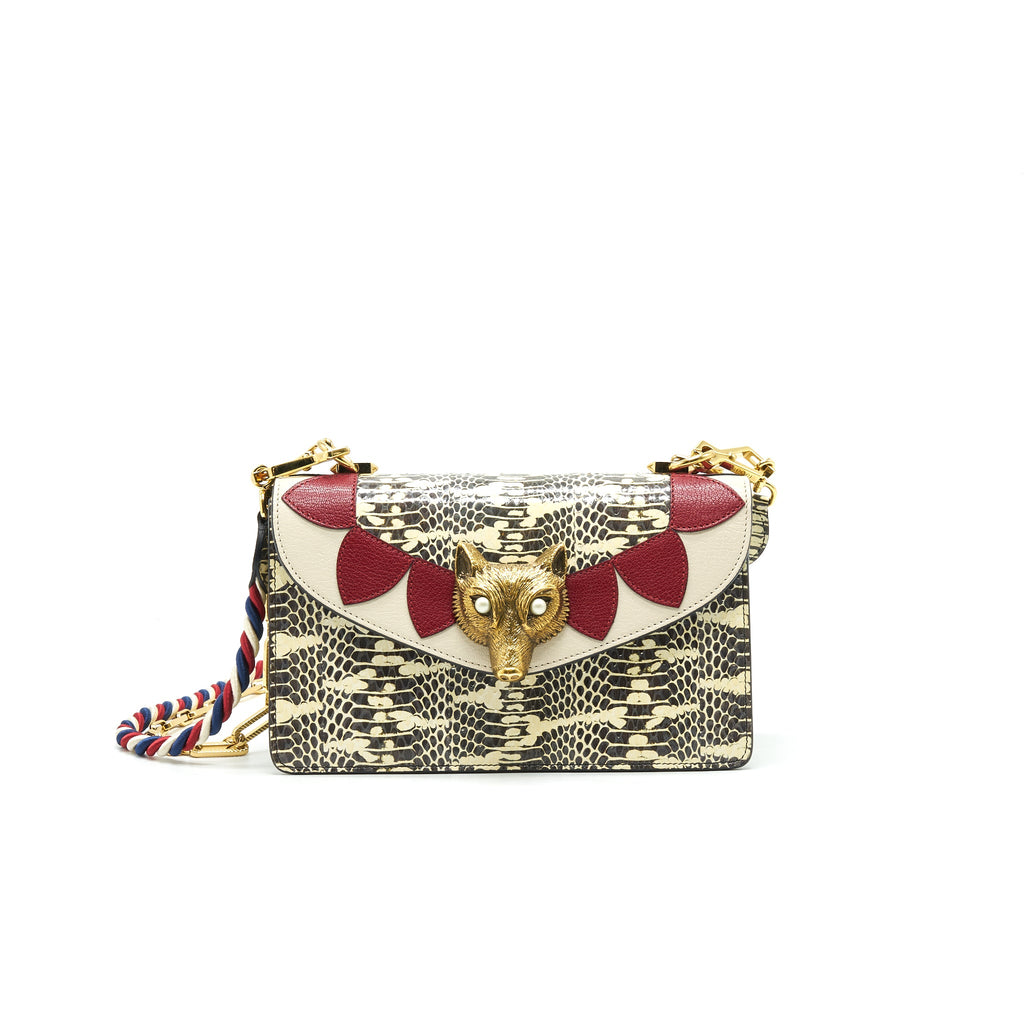 GUCCI FOX FLAP PYTHON BAG LIMITED