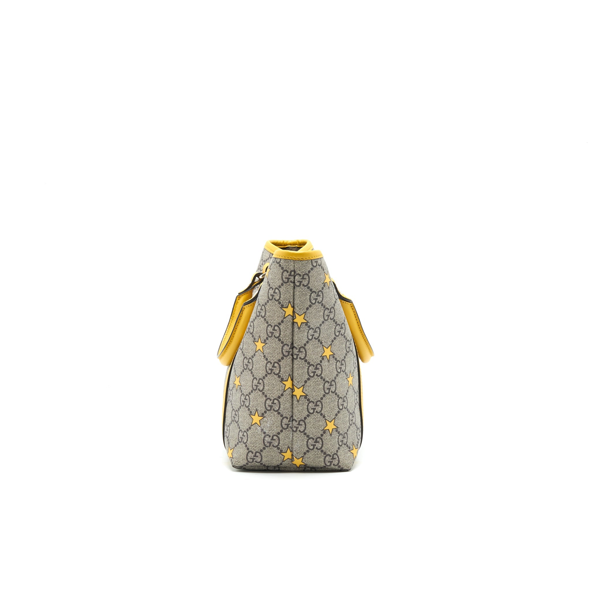 GUCCI KID'S GG SUPREME TOTE BAG YELLOW STAR