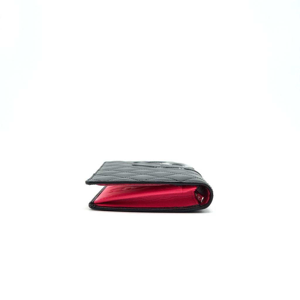 CHANEL CAMBON LINE BIFOLD LONG WALLET BLACK