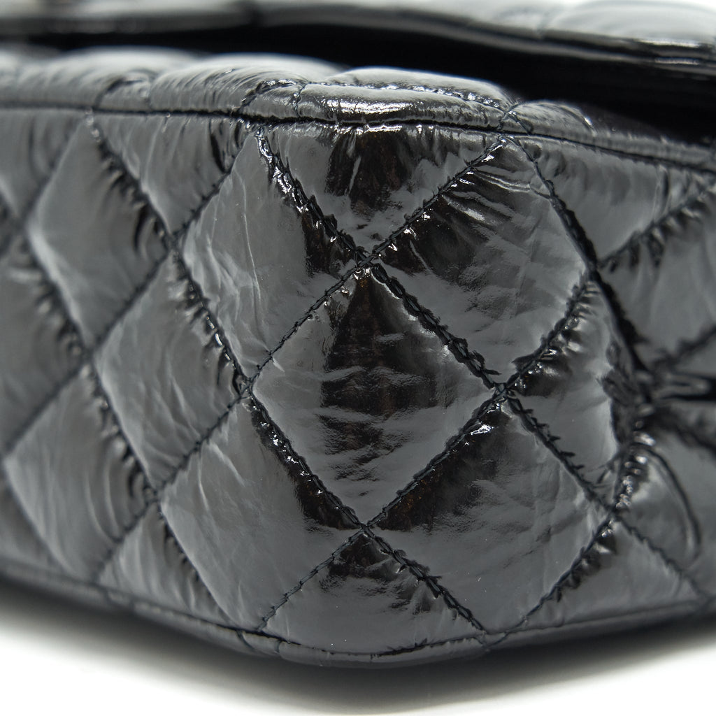CHANEL MEDIUM CLASSIC DOUBLE FLAP BAG SHINY CRUMPLED CALFSKIN