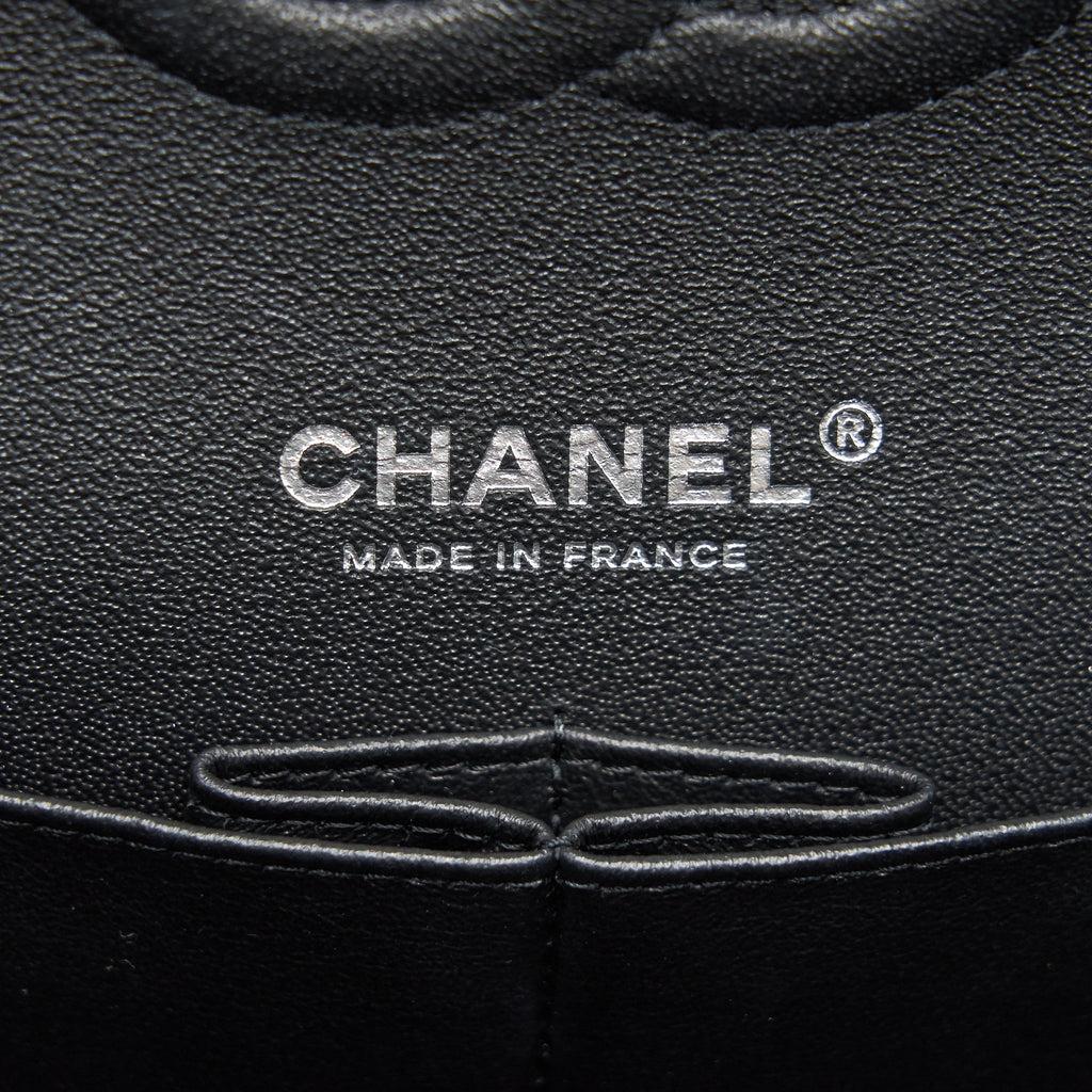 CHANEL MEDIUM CLASSIC DOUBLE FLAP BAG SHINY CRUMPLED CALFSKIN