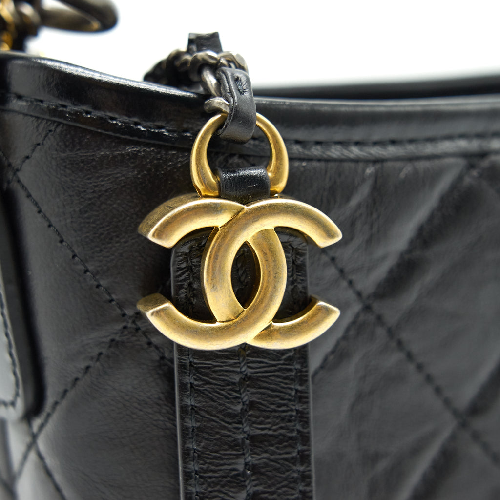 CHANEL SMALL BLACK GABRIELLE HOBO BAG