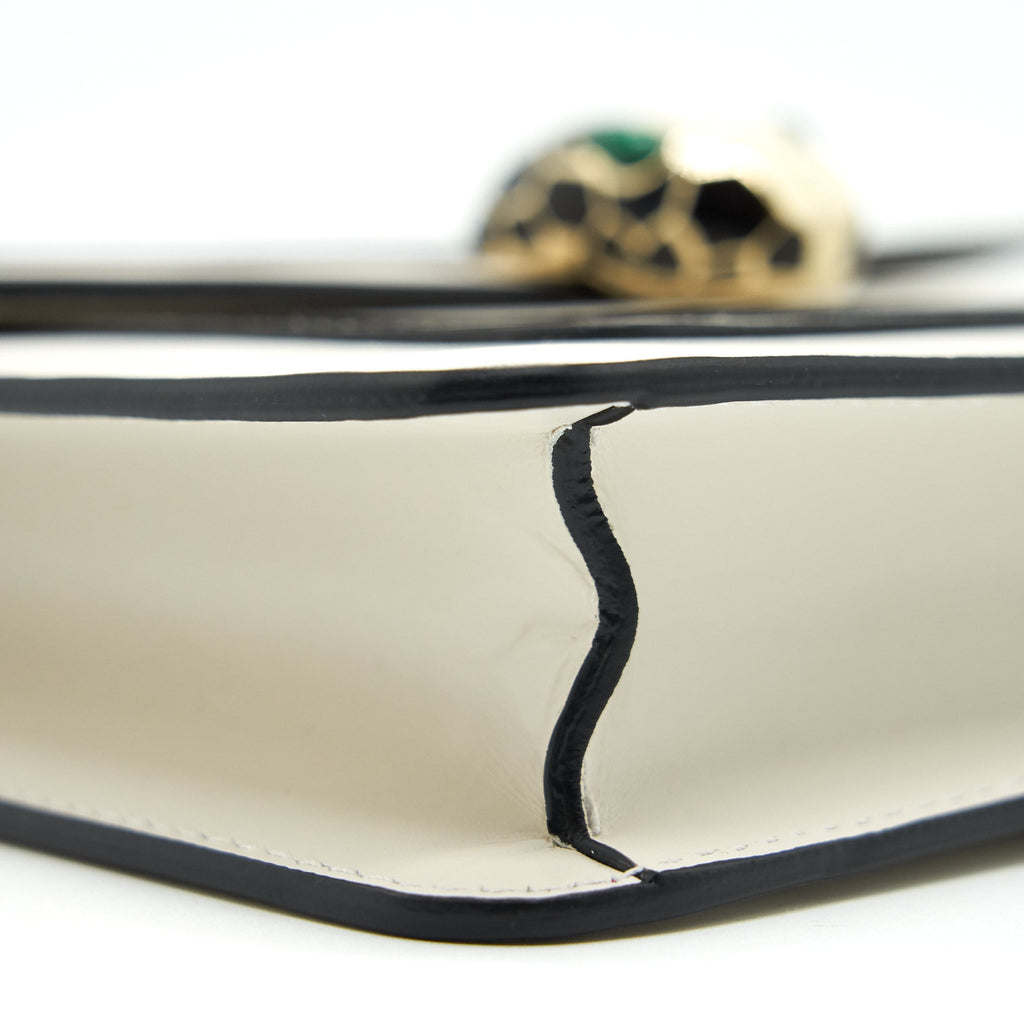 BVLGARI SERPENTI FOREVER CROSSBODY BAG WHITE