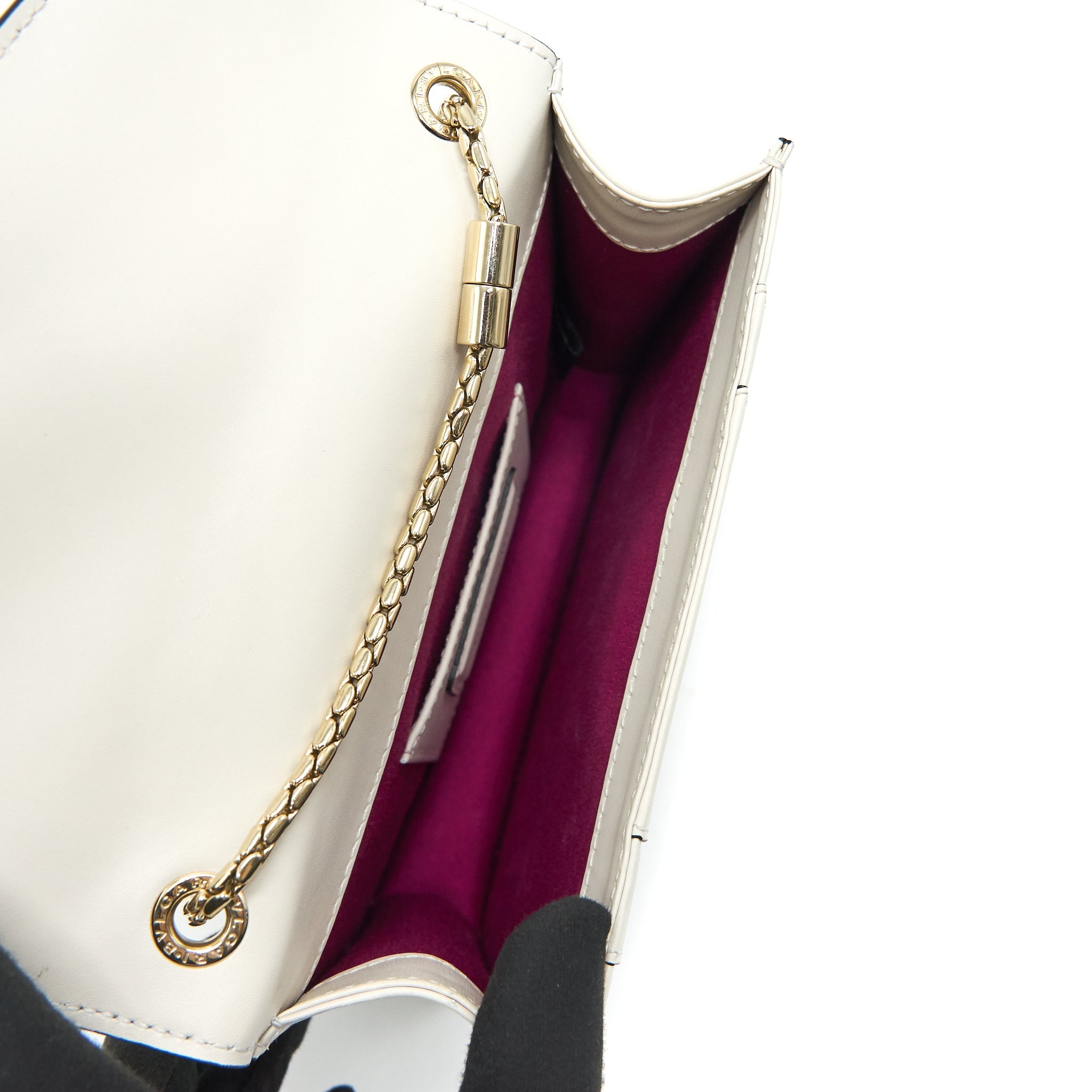 BVLGARI SERPENTI FOREVER CROSSBODY BAG WHITE